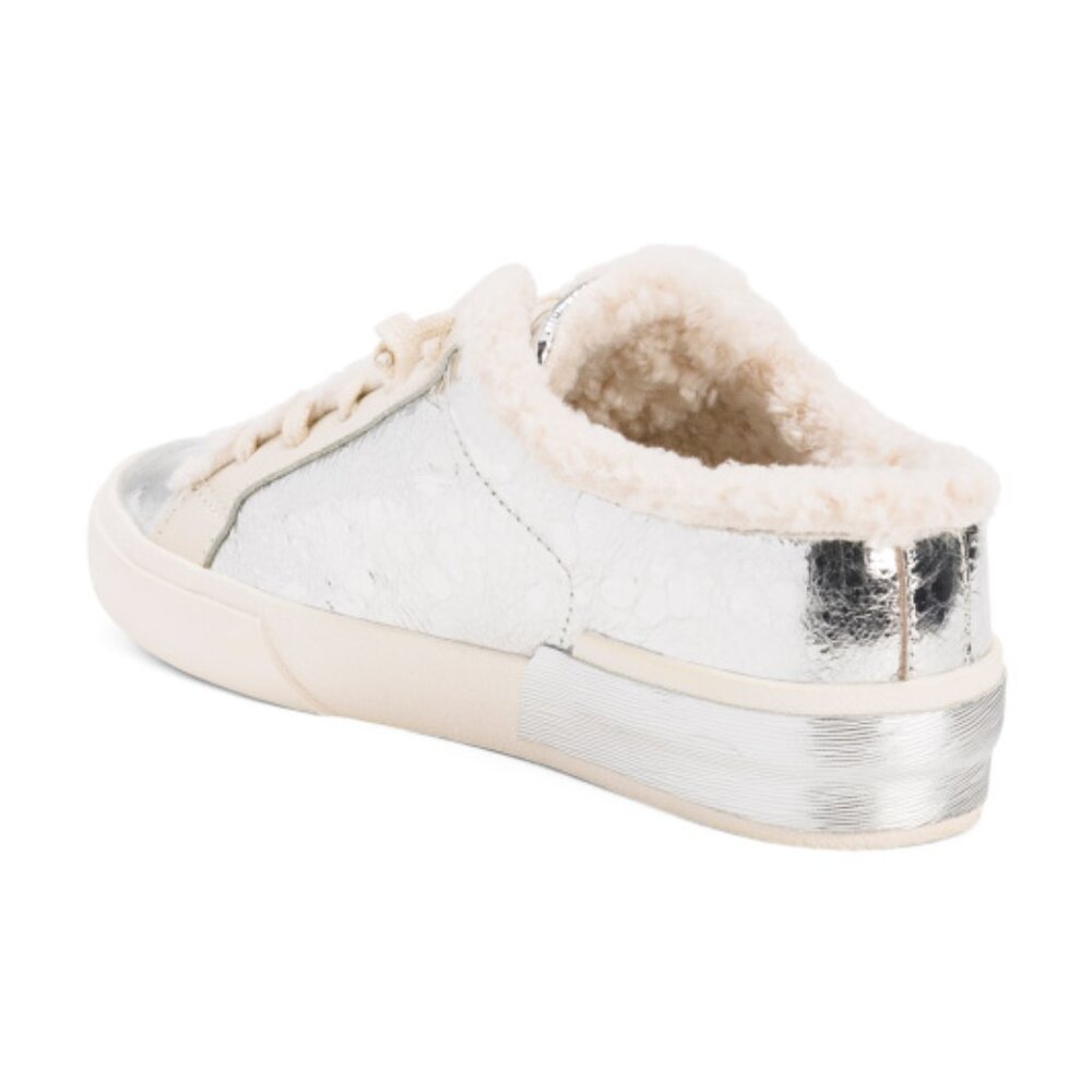 Dolce Vita Silver and Cream Sneakers